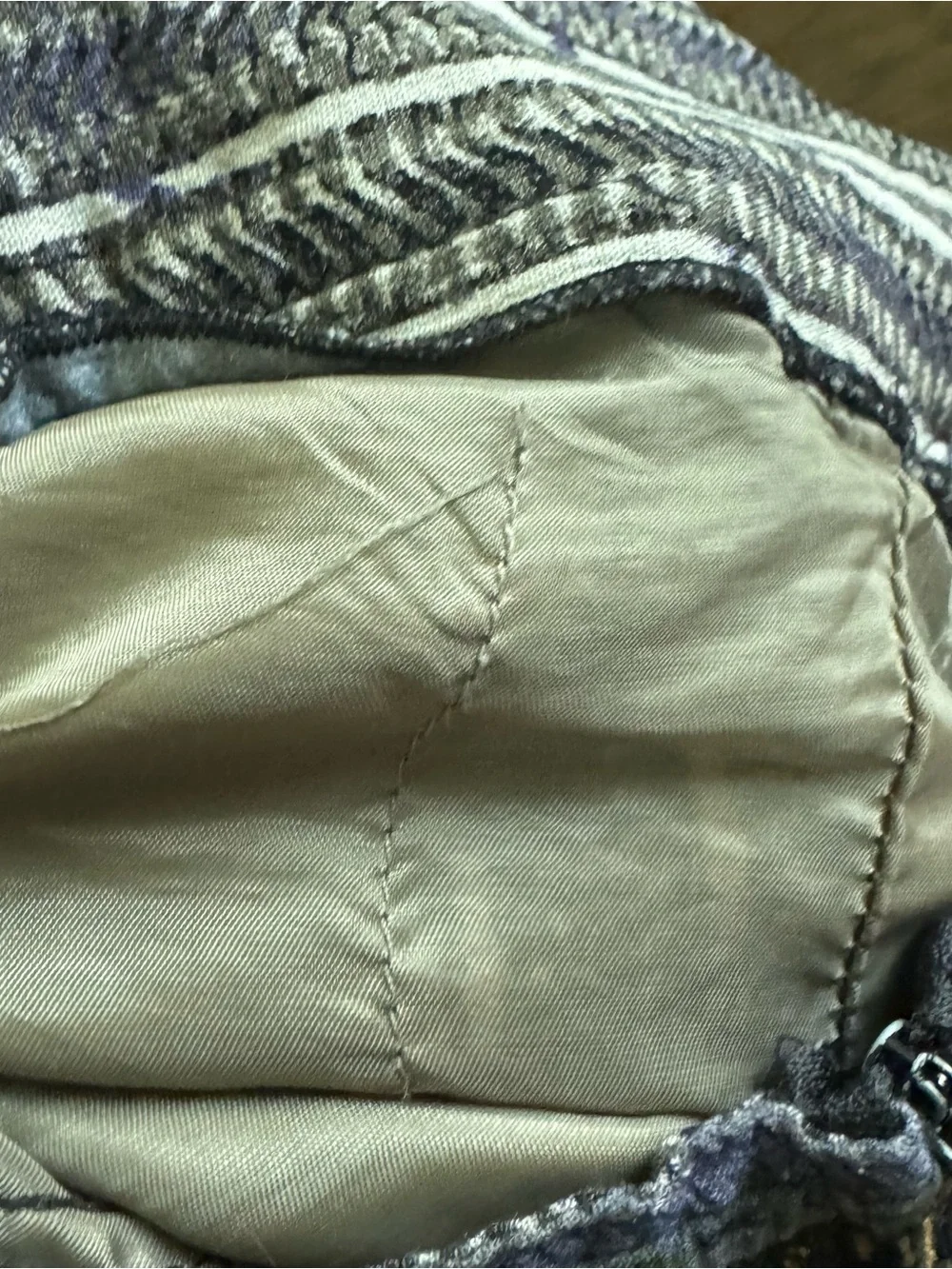 Size 27” Grey and White Striped Mini Skirt